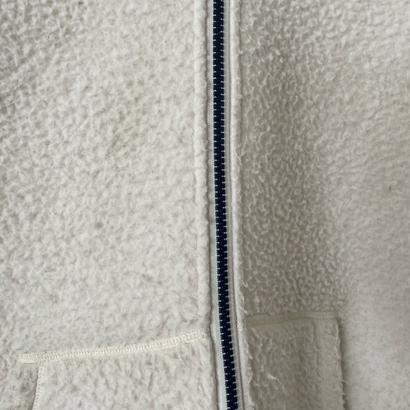 Southern Tide White Sherpa Zip Up Hoodie - Picture 4 of 6
